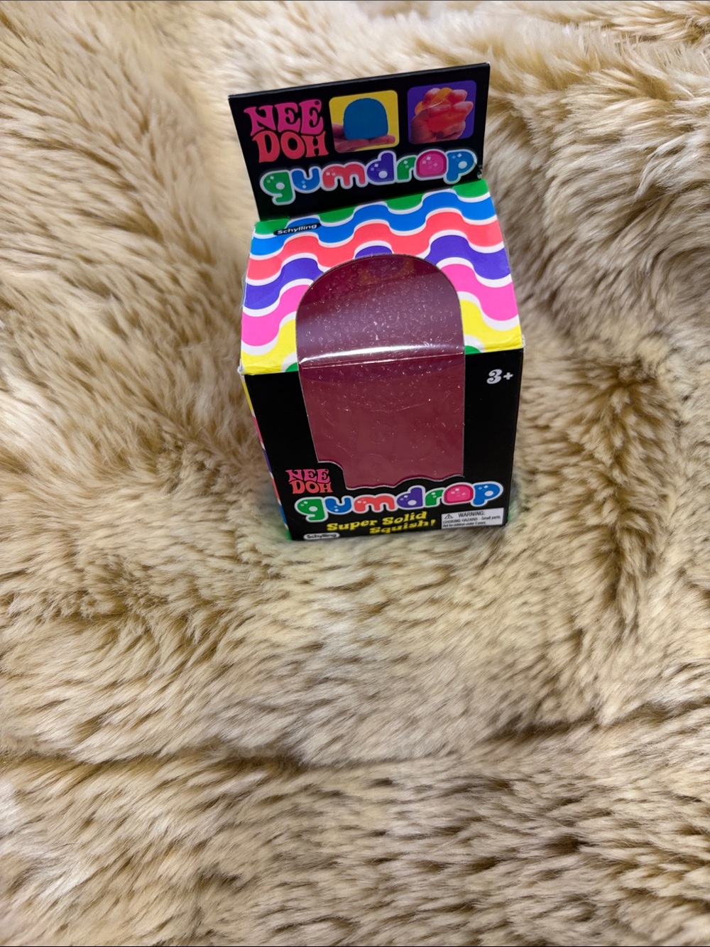 NeeDoh Gumdrop Super Solid Squish - Pink Sensory Toy